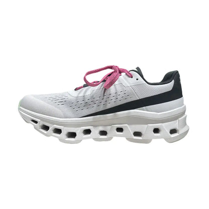 On cloudmonster  Women's White/Black/Rose