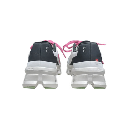 On cloudmonster  Women's White/Black/Rose